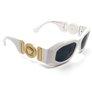 Sale Versace White Women's Gold Medusa Sunglasses
